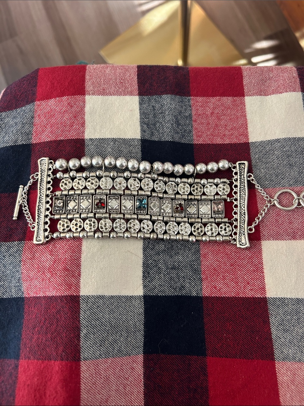 Free People Silver-Tone Multi-Row Statement Bracelet